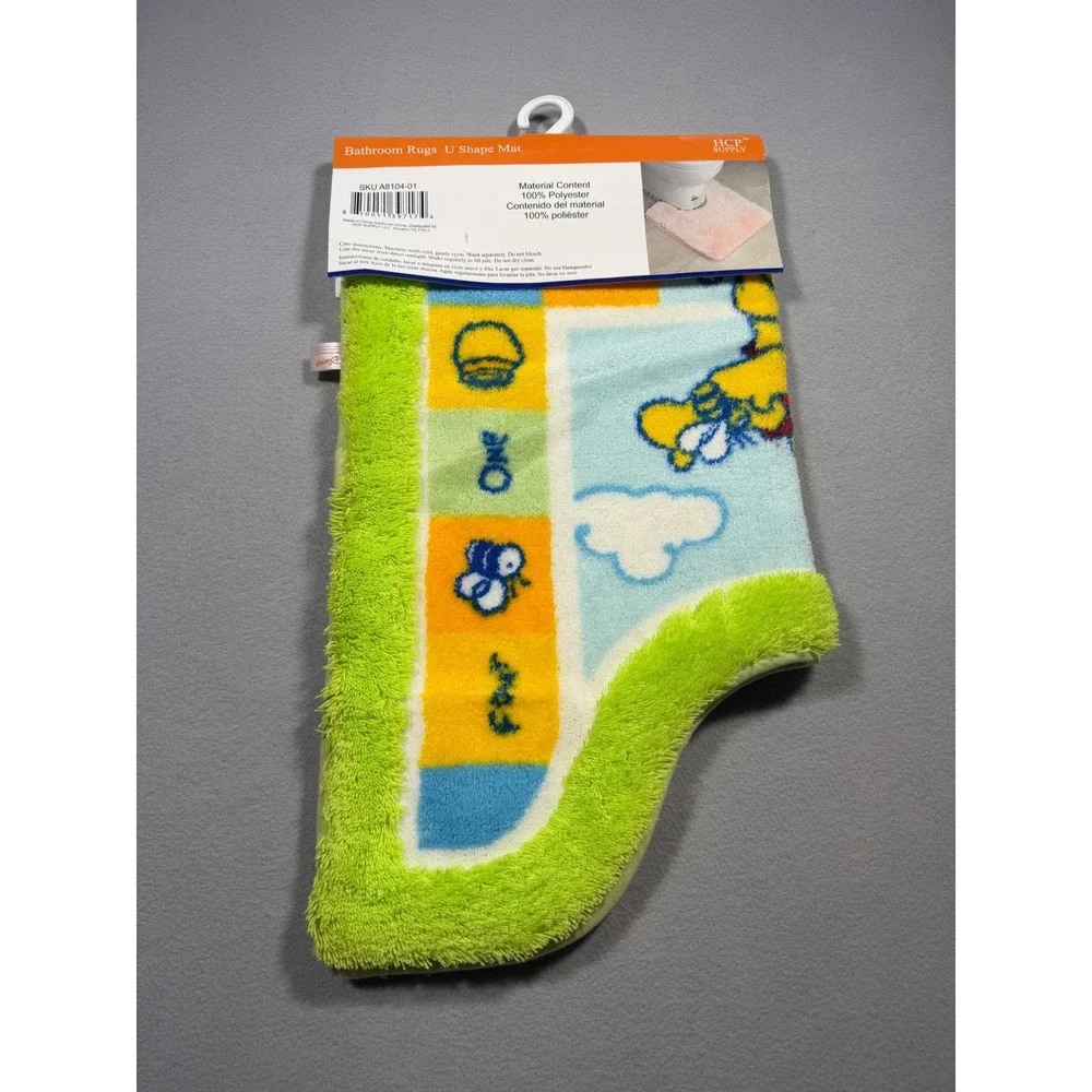 Disney Winnie the Pooh U Shape Bathroom Rug Mat Lime Green A8104-01 NEW